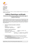 Edificio Passivhaus certificado Criterios de certificación