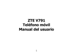 ZTE V791 Teléfono móvil Manual del usuario