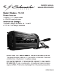 Model / Modelo: PI-750 Power Inverter Inversor de Energía