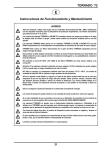 TORNADO T2 Instrucciones de Funcionamiento y Mantenimiento