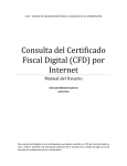 Consulta del Certificado Fiscal Digital (CFD) por Internet