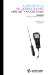 Pruebas de ventilación Medidor de la velocidad del aire