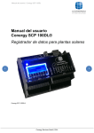 Manual del usuario Conergy SCP 100DL&reg; Registrador
