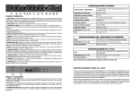 PANEL FRONTAL: PANEL TRASERO: INSTRUCCIONES PARA EL