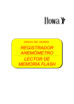 REGISTRADOR ANEMÓMETRO LECTOR DE MEMORIA FLASH