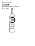 Manual del usuario Medidor digital de nivel de sonido