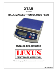 BALANZA ELECTRONICA SOLO PESO MANUAL DEL USUARIO