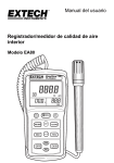 Manual del usuario Registrador/medidor de calidad de aire interior
