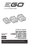 56V BATTERY 2.0AH/2.5AH/4.0AH 5.0AH/7.5AH