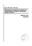 MANUAL DEL USUARIO Serie TTP-225 / TTP-323