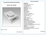 BALANZA ELECTRONICA DE PRECISI&Oacute;N MANUAL DEL USUARIO