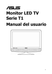 Monitor LED TV Serie T1 Manual del usuario