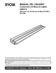 MANUAL DEL USUARIO Cubreranura de la Mesa de