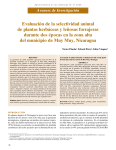 Evaluación de la selectividad animal de plantas herbáceas y