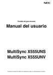 Manual del usuario - NEC Display Solutions Europe