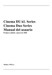 Cinema DUAL Series Cinema Duo Series Manual del usuario