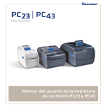 Manual del usuario de la impresora de escritorio PC23 y PC43