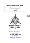 Manual de Inversor/Cargador Solener INCA3300/24/90
