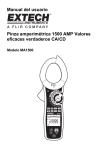 Manual del usuario Pinza amperimétrica 1500 AMP Valores