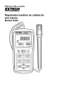 Manual del usuario Registrador/medidor de calidad de aire interior