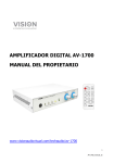 amplificador digital av-1700 manual del propietario
