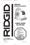 AM2550 Air Mover SP6611 - RIDGID Professional Tools