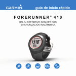 FORERUNNER &reg; 4 1 0 gu&iacute;a de inicio r&aacute;pido