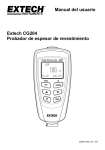 Manual del usuario Extech CG204 Probador de espesor de