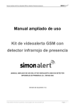 Manual ampliado de uso Kit de videoalerta GSM con