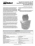 Capuchón de respirador serie RT Manual del usuario para