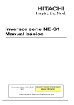 Inversor serie NE-S1 Manual b&aacute;sico - Hitachi Industrial Components