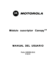 Módulo suscriptor CanopyTM MANUAL DEL USUARIO Parte