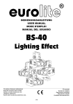 EUROLITE BS-40 User Manual (#4946)