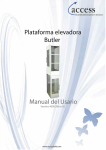 Plataforma elevadora Butler Manual del Usario