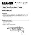 Manual del operador Higro-Termómetro de Pluma Modelo 445580