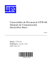 Convertidor de Frecuencia CFW-08 Manual da Comunicación