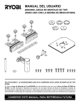 manual del usuario #4950300 juego de montaje de tupi