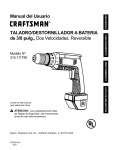 Manual del Usuario TALADRO/DESTORNILLADOR A