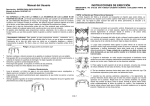 Manual del Usuario INSTRUCCIONES DE ERECCIÓN