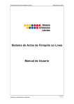 Actas de Finiquito - Manual del Usuario