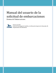 Manual del usuario de la solicitud de embarcaciones