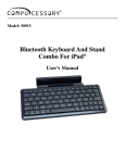 Bluetooth Keyboard And Stand Combo For iPad®