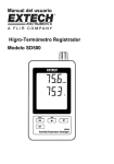 Manual del usuario Higro-Termómetro Registrador Modelo SD500