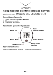Reloj medidor de ritmo card&iacute;aco Canyon MANUAL DEL USUARIO