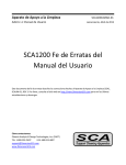 SCA1200 Fe de Erratas del Manual del Usuario