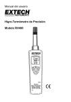 Manual del usuario Higro-Termómetro de Precisión Modelo RH490
