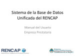 3. Sistema de la Base de Datos Unificada del RENCAP