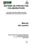 SISTEMA DE PROYECTOS COLABORATIVOS Manual del usuario