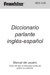 Diccionario parlante ingl&eacute;s-espa&ntilde;ol - Franklin Electronic Publishers