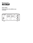 Manual del usuario Modelo 382290 Fuente de tensión CD de 900W